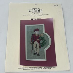 Tiny Tim Counted Cross Stitch Kit Designs by Vangie Opened